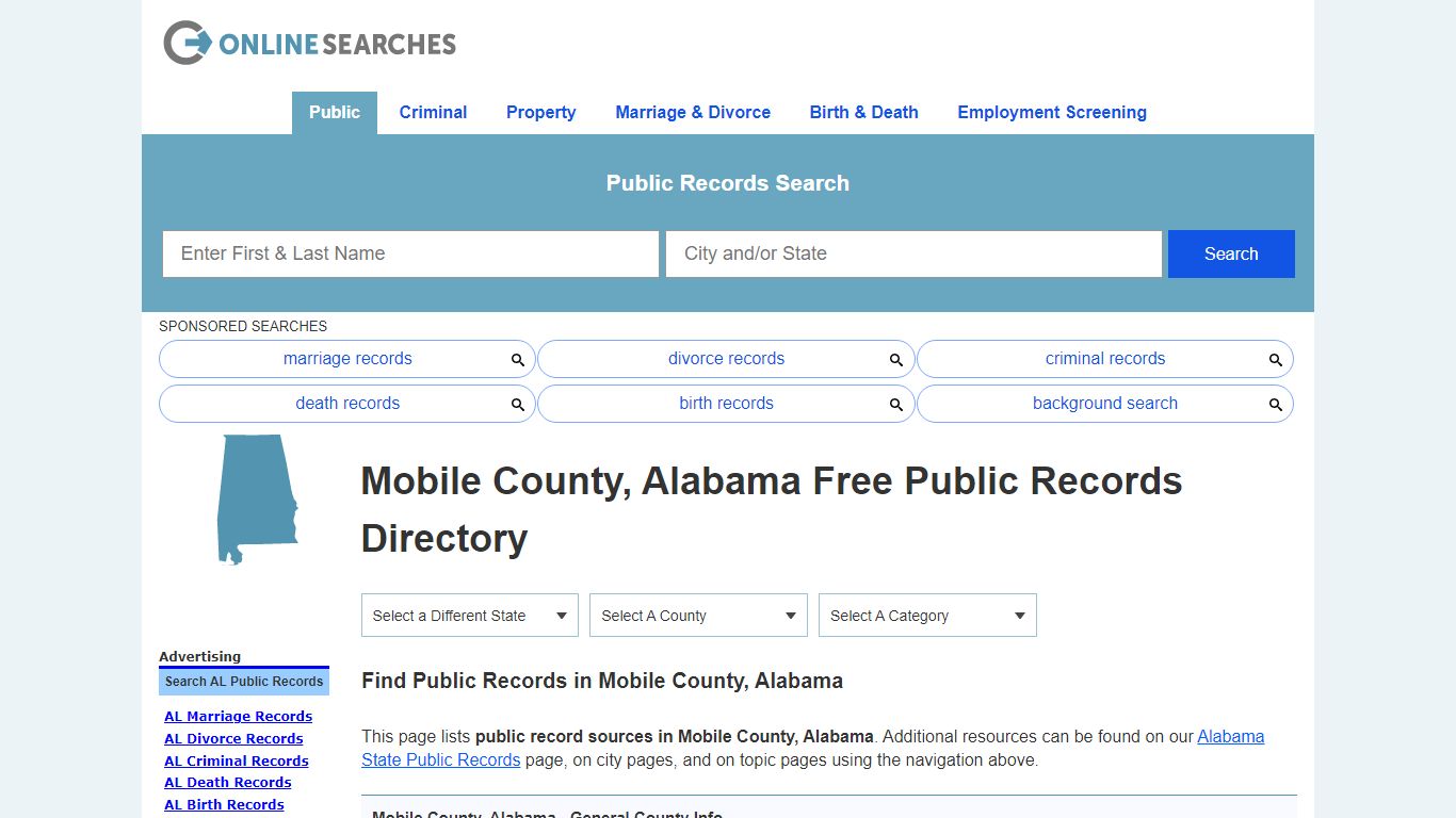 Mobile County, Alabama Public Records Directory